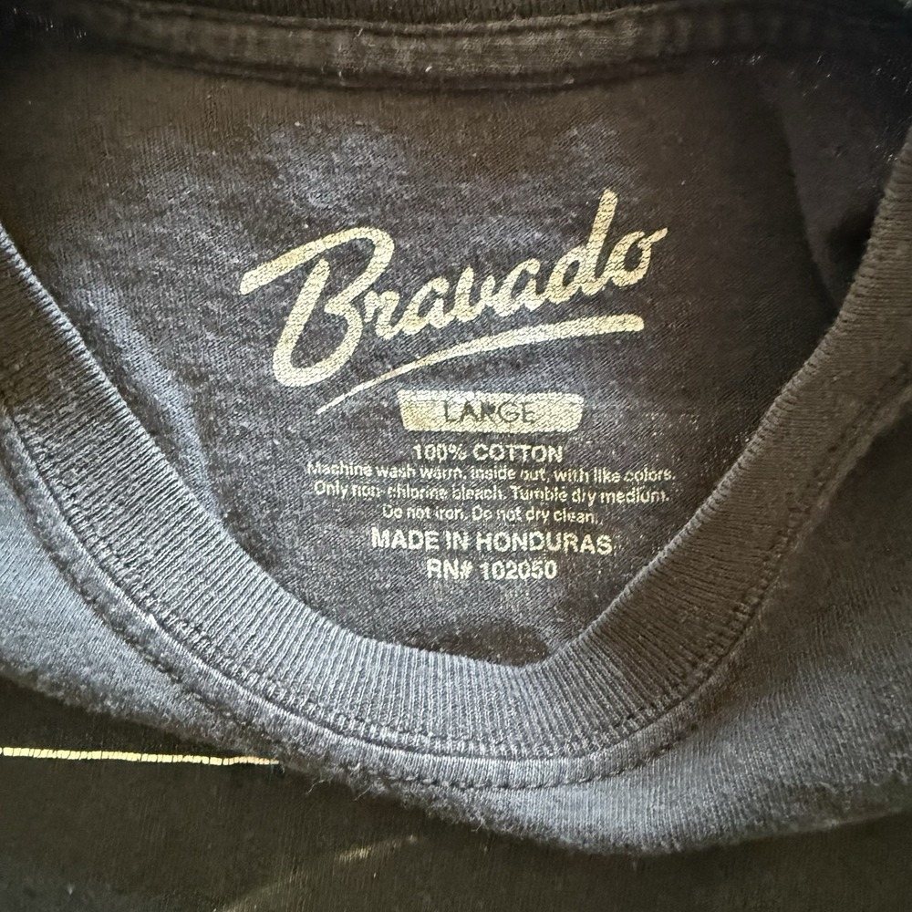 Tupac Shakur Memorial 1971-1996 Bravado Graphic Tee Black Size Large Rap Tee - Picture 4 of 7